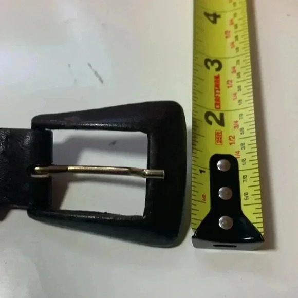 Renaissance brown leather belt with leather buckle  Size XS - Picture 6 of 13